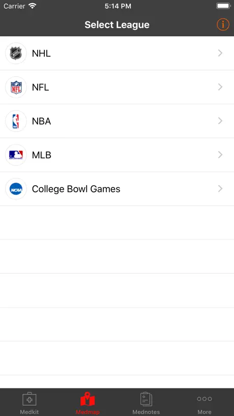 Pro Sports — app screen 2