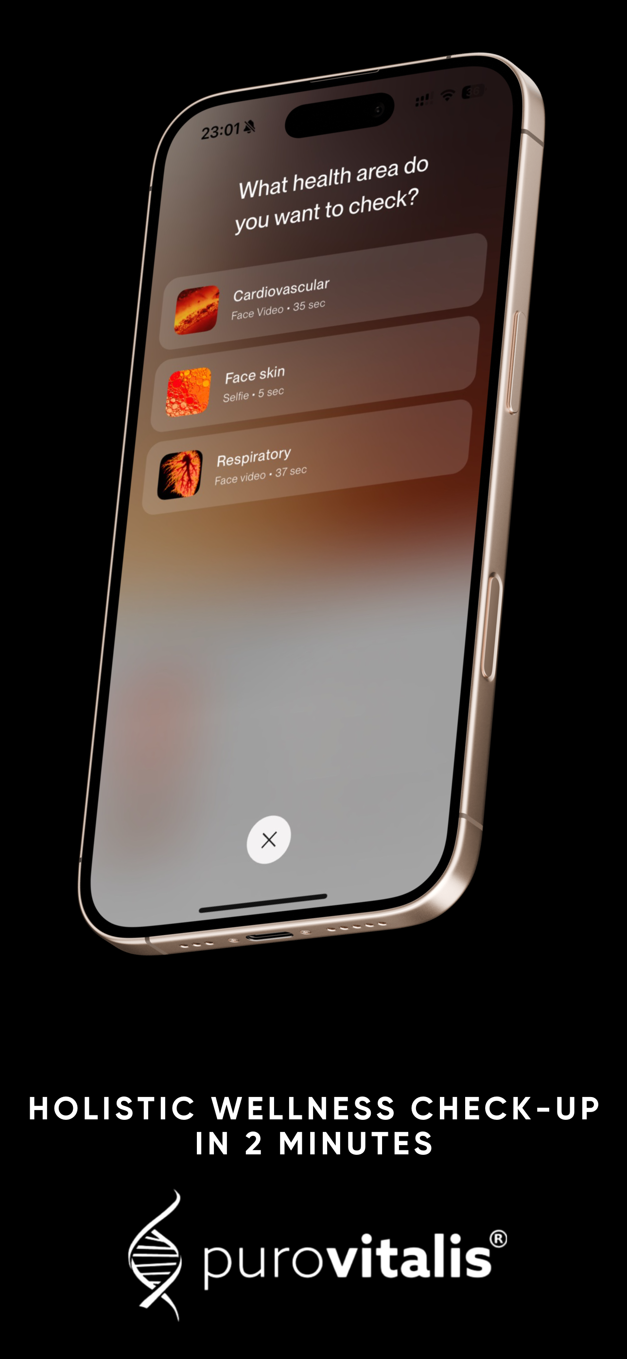 Purovitalis Aura — app screen 1