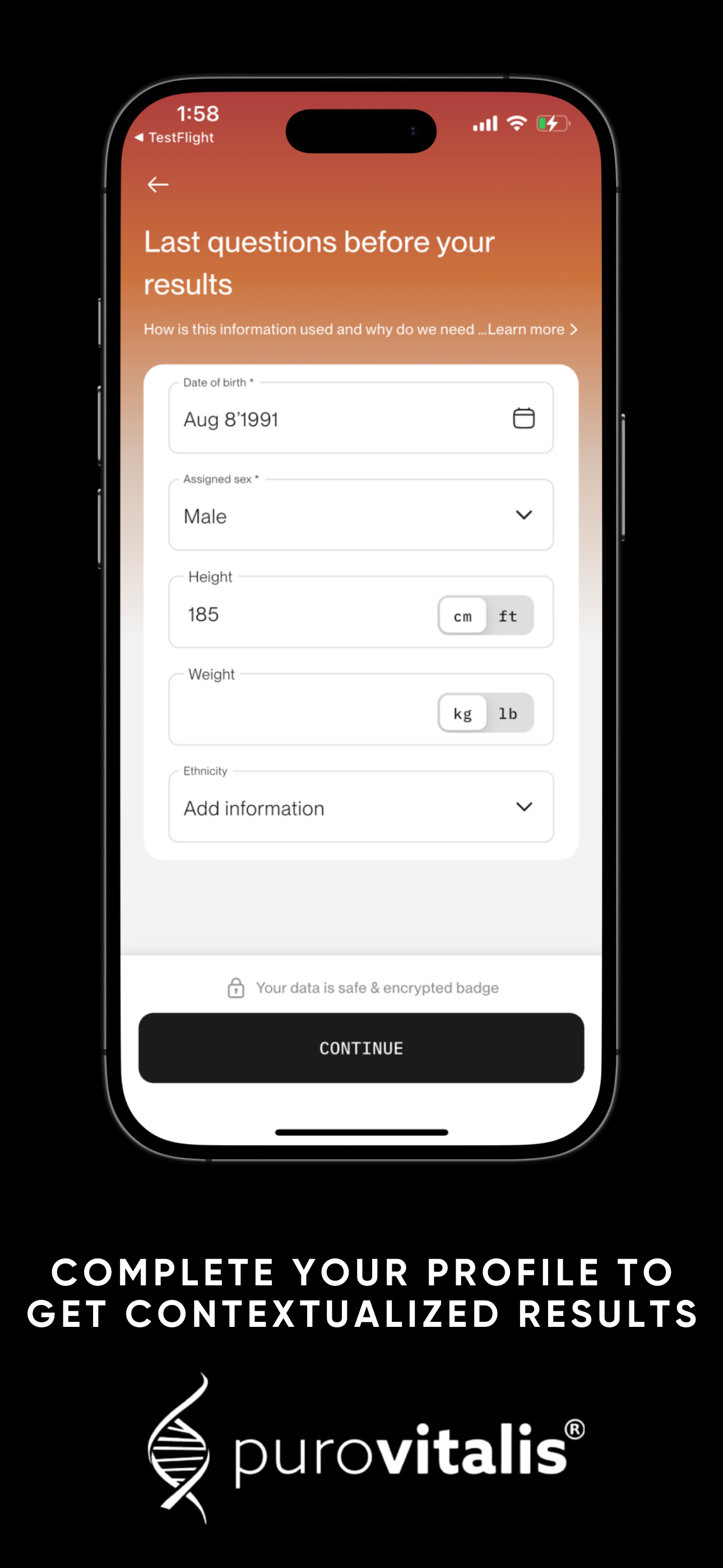 Purovitalis Aura — app screen 3